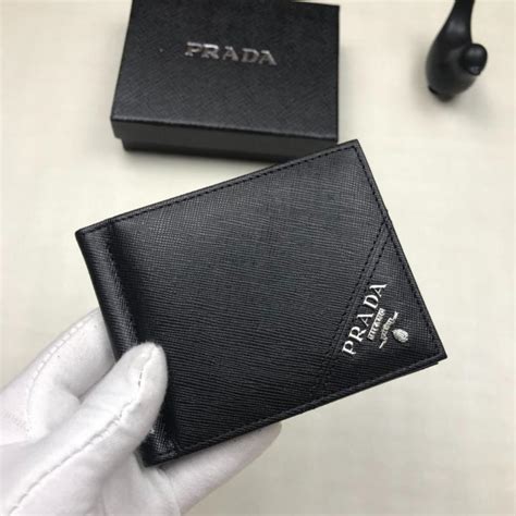 prada wallet clip|Prada money clip card holder.